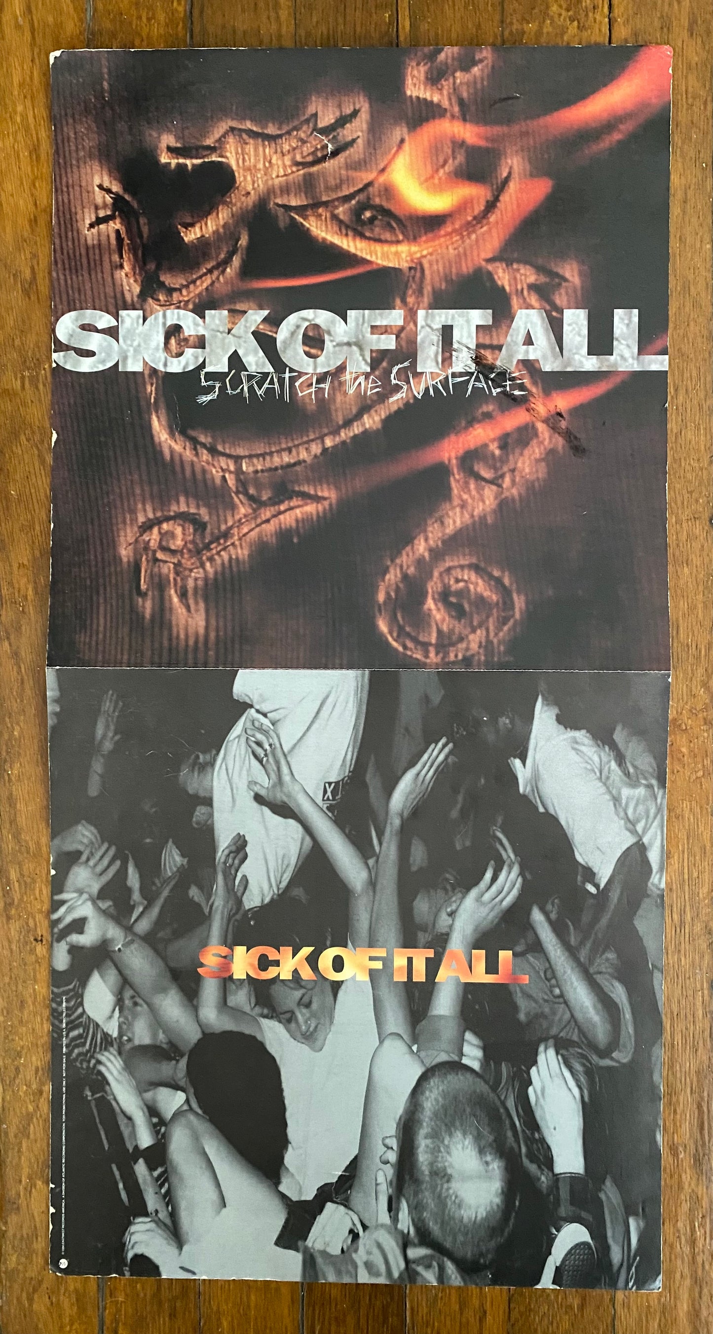 SICK OF IT ALL Scratch The Surface Promo Poster / Flat