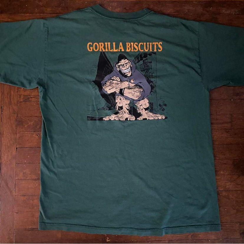 GORILLA BISCUITS Hold Your Ground XL Green T-Shirt