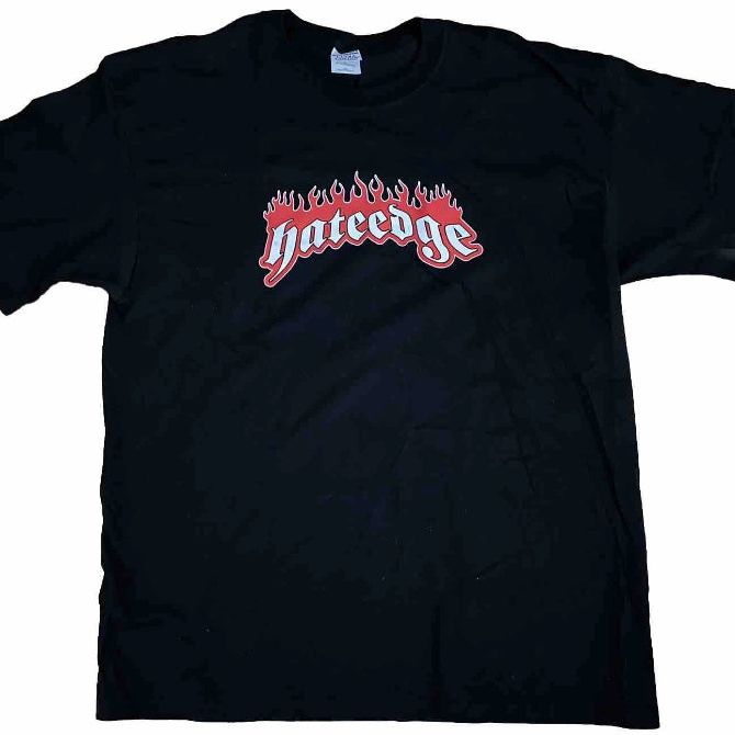 HATE EDGE Hatebreed Logo Style Black XL T-Shirt