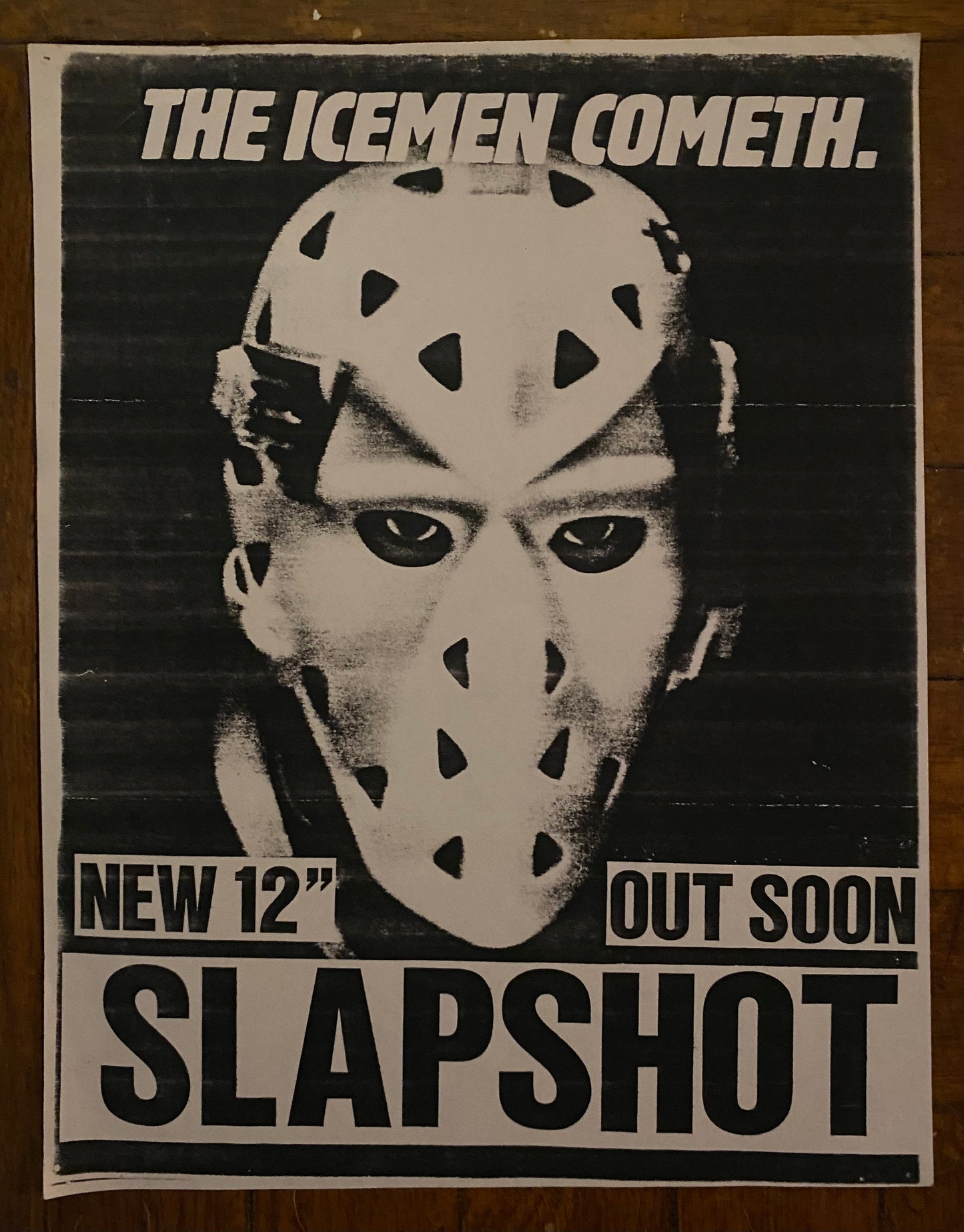 SLAPSHOT the Icemen Cometh Back On the Map New 12” Promotional Flyer