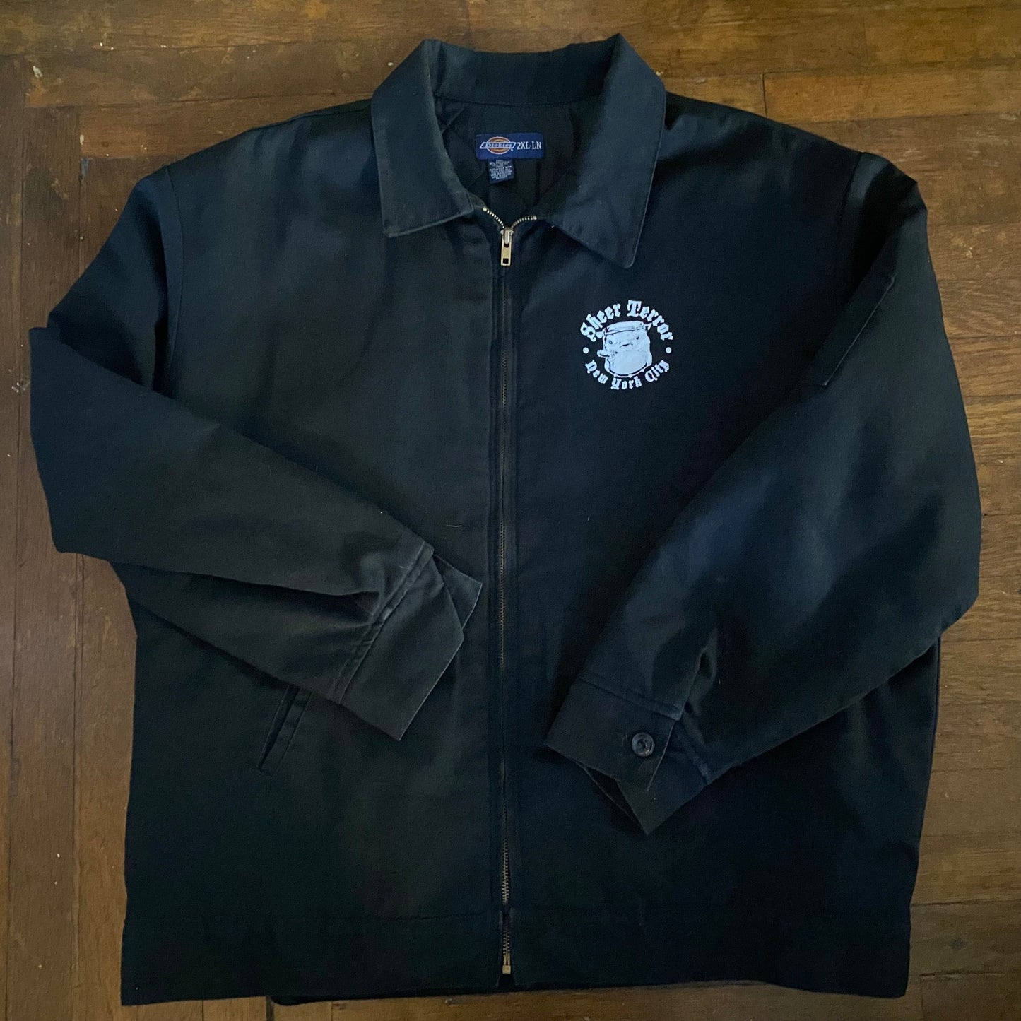 SHEER TERROR Skinhead & Bulldog Black 2XL XXL Long Dickies Work Jacket