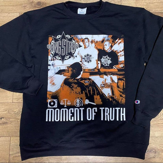 GANG STARR Moment Of Truth XL Black Champion Crewneck Sweatshirt