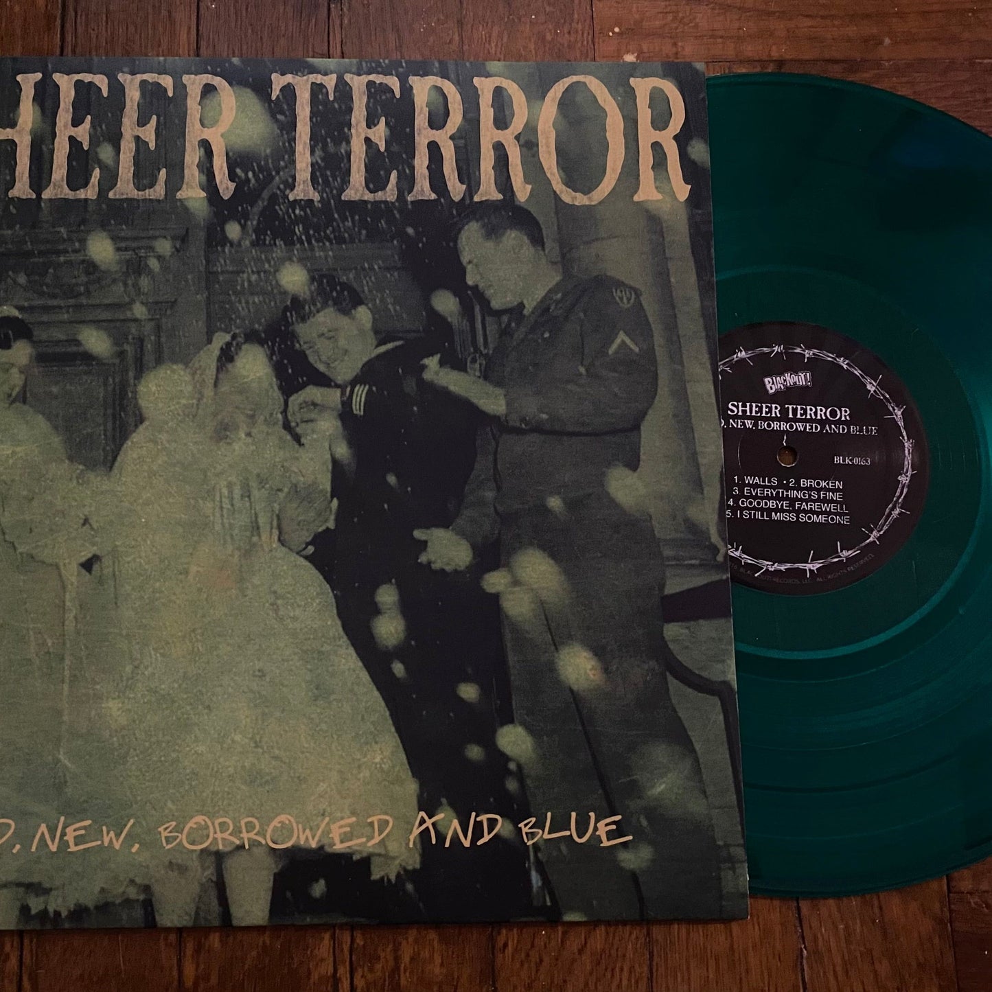 SHEER TERROR Old, New, Borrowed And Blue Colored Splattered Vinyl LP