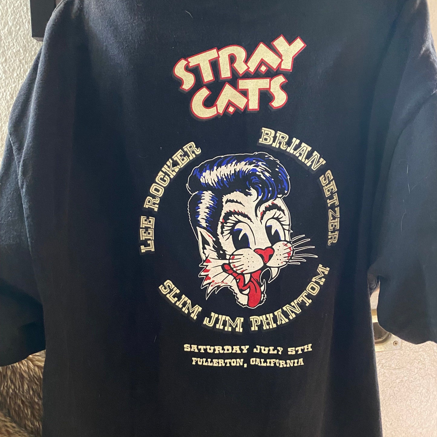 STRAY CATS 2003 Hootenanny Black XL T-Shirt