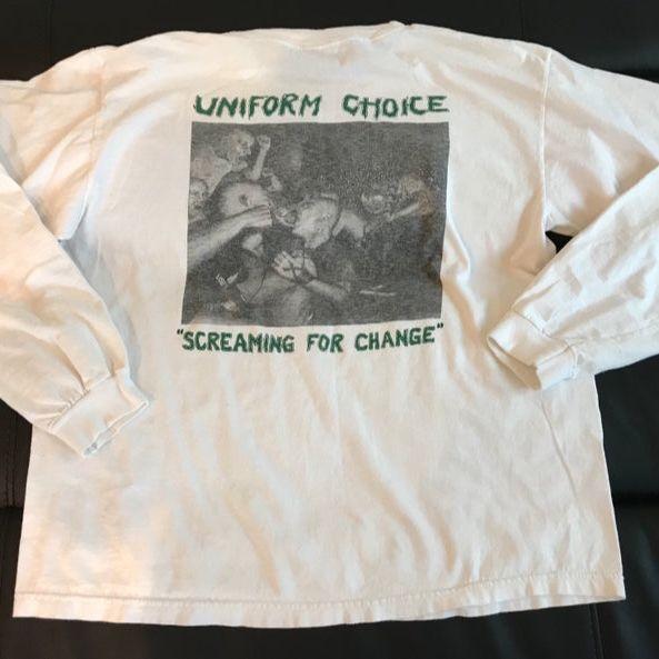 UNIFORM CHOICE Screaming For Change White Long Sleeve XL T-Shirt