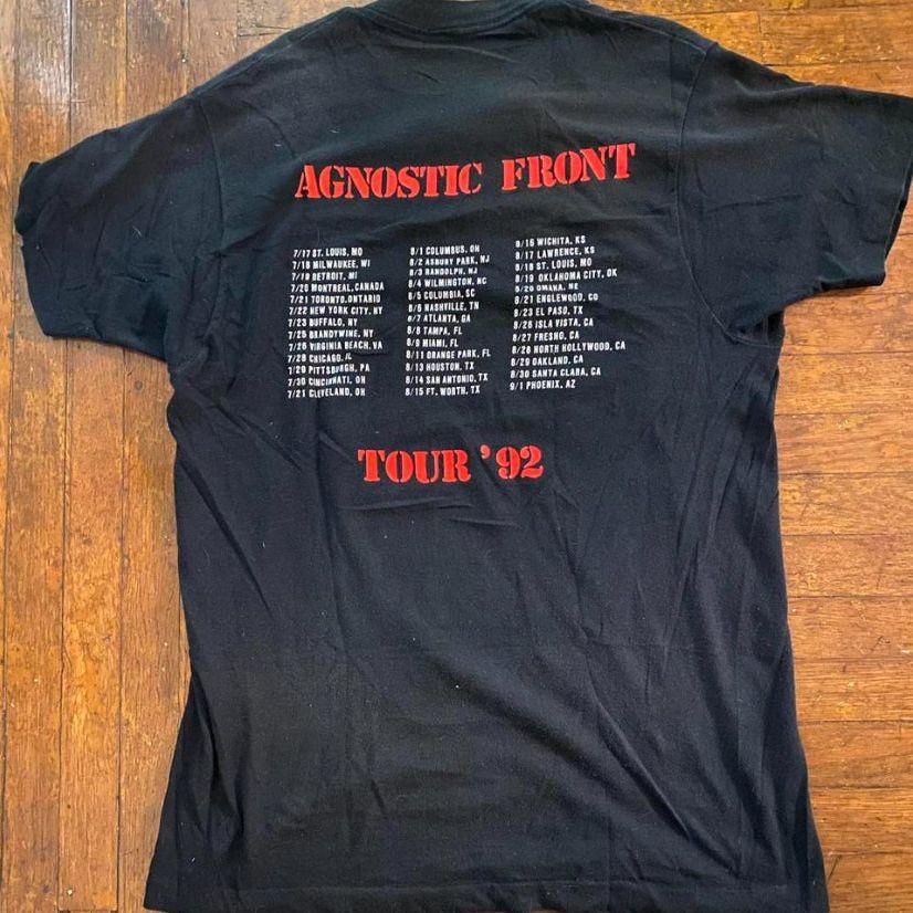 AGNOSTIC FRONT Hangmans Ball US 1992 XL Tour T-Shirt