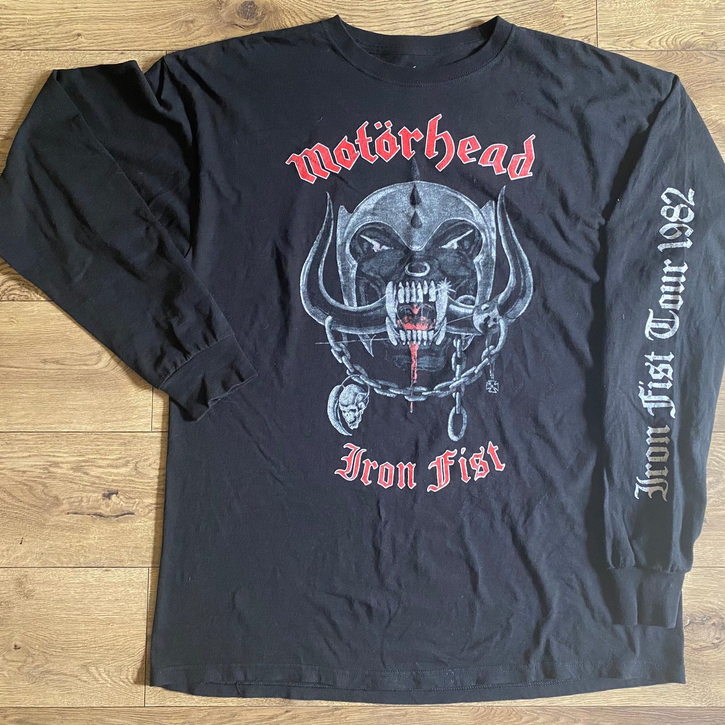 MOTÖRHEAD Iron Fist Tour 1982 Black XL Long Sleeve T-Shirt