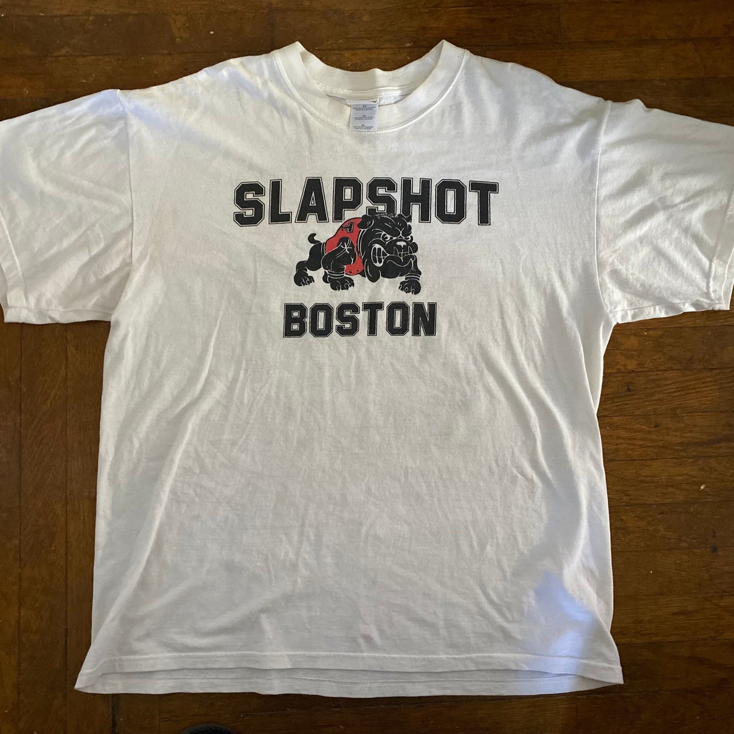 SLAPSHOT Boston White XL T-Shirt