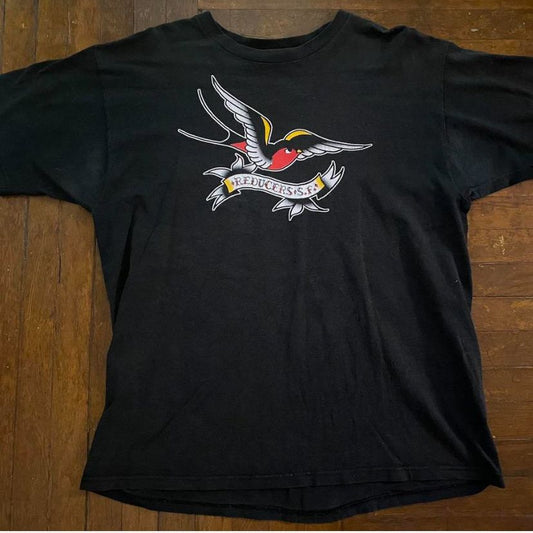 REDUCERS S.F. SF Swallow Traditional Tattoo Style Black XL T-Shirt