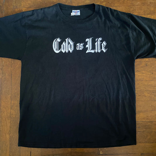 COLD AS LIFE Logo Black XL T-Shirt