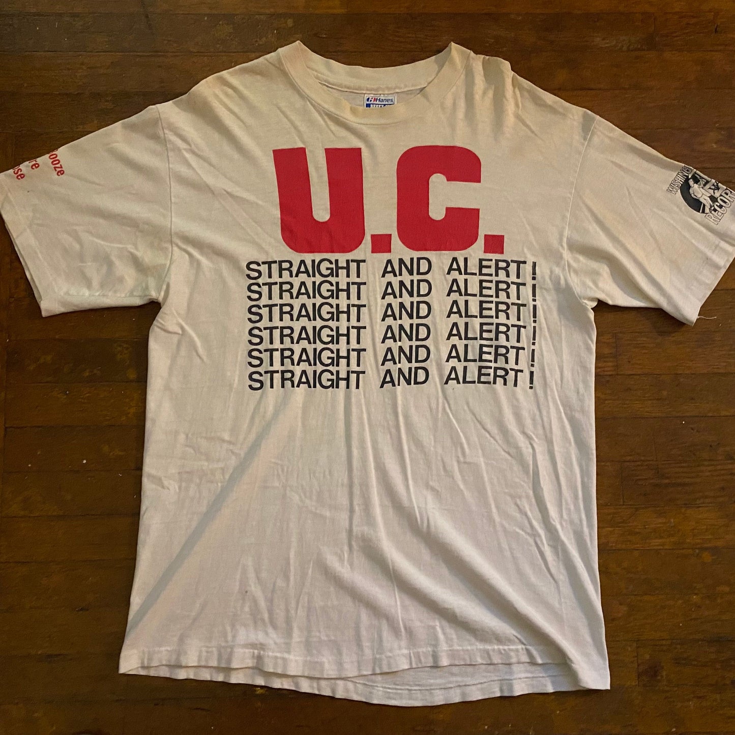 UNIFORM CHOICE Straight And Alert Wishingwell Records White XL T-Shirt 