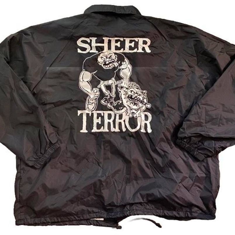 SHEER TERROR Skinhead & Bulldog Black 2XL XXL Windbreaker Jacket