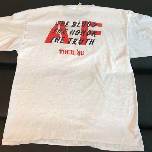 AGNOSTIC FRONT Liberty & Justice For…the Blood, the Honor, the Truth ‘88 Tour XL T-Shirt