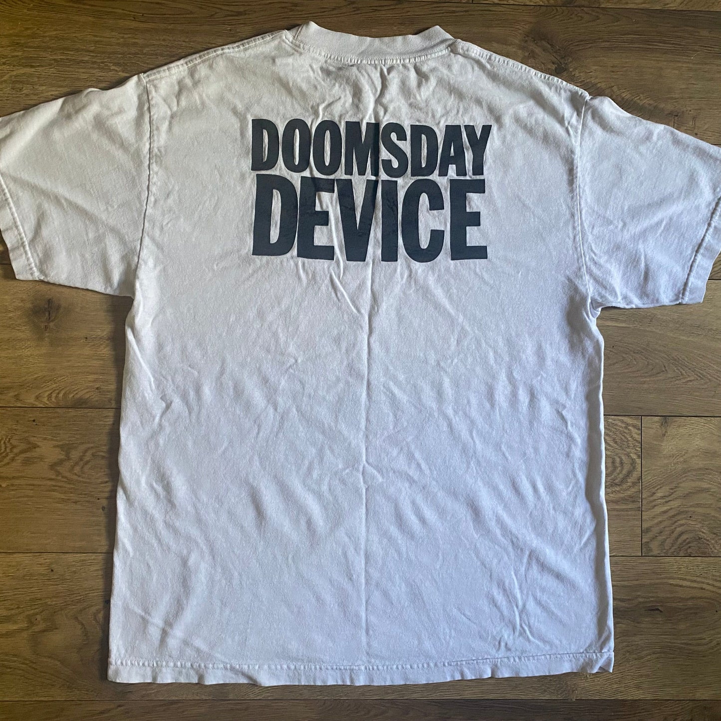 ERNIE CORTEZ POWERHOUSE DOOMSDAY DEVICE Large White T-Shirt