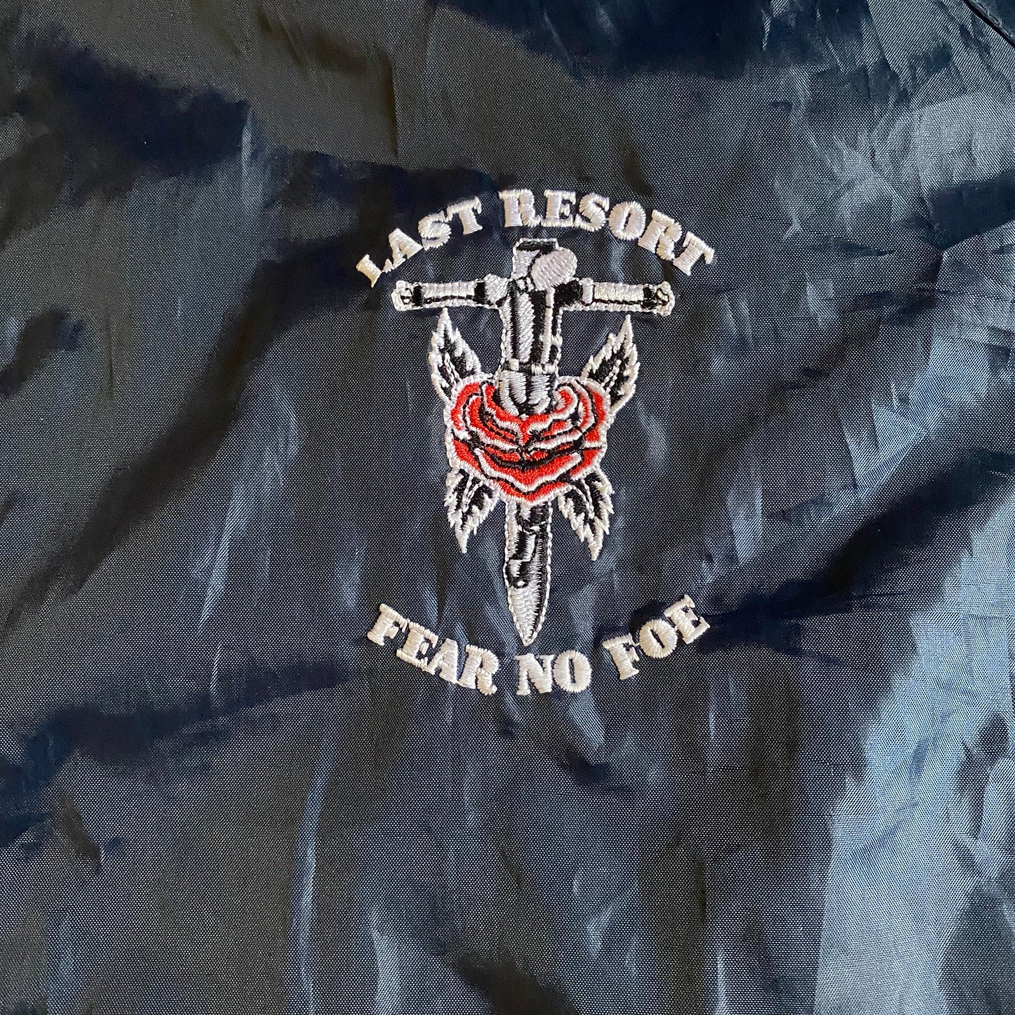 The LAST RESORT Navy Blue Large Windbreaker Jacket Owned By Lars Frederiksen