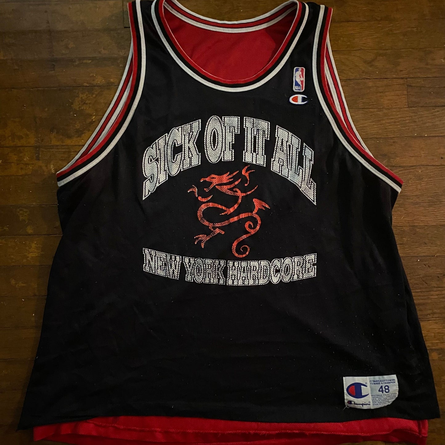 SICK OF IT ALL New York Hardcore Champion XL Size 48 Basketball Jersey