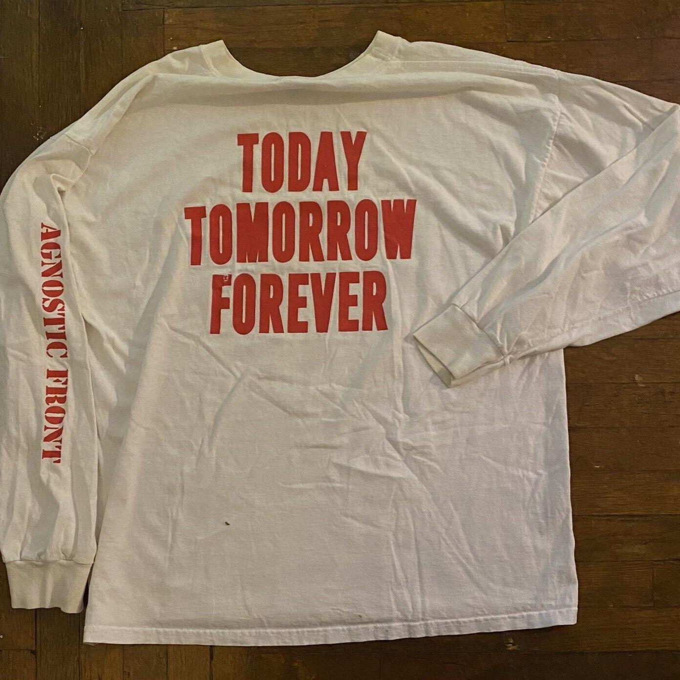 AGNOSTIC FRONT Today Tomorrow Forever XL Long Sleeve T-Shirt