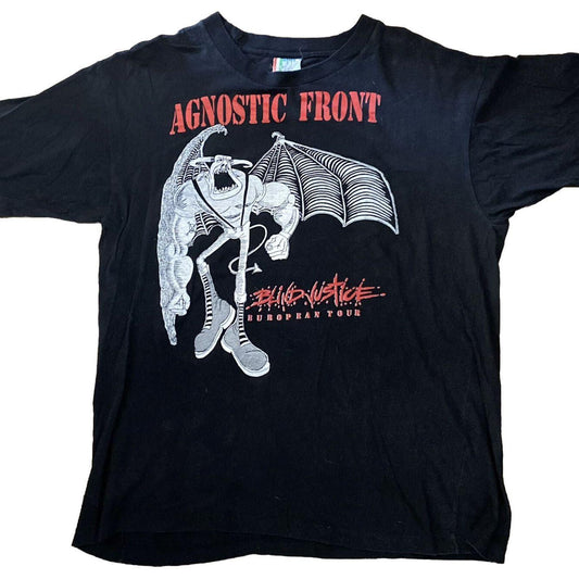 AGNOSTIC FRONT Blind Justice European Tour Vintage Shirt